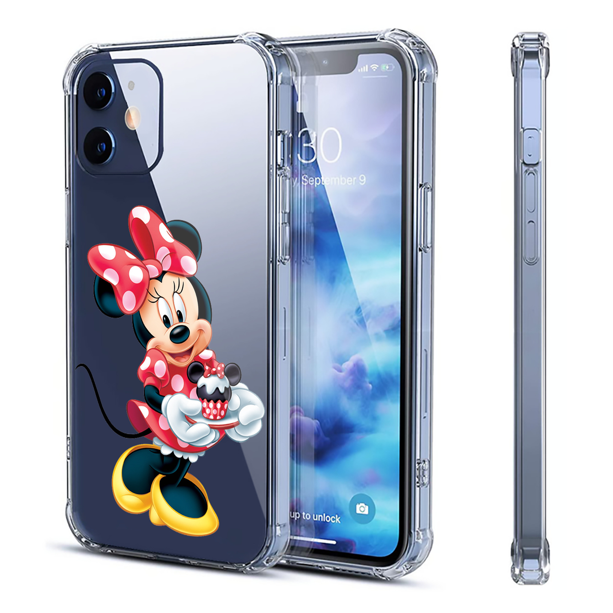 （画像用） ミッキーマウス Mickey Mouse 【iPhone 12シリーズ対応】透明スマホケース（クリアソフトケース）